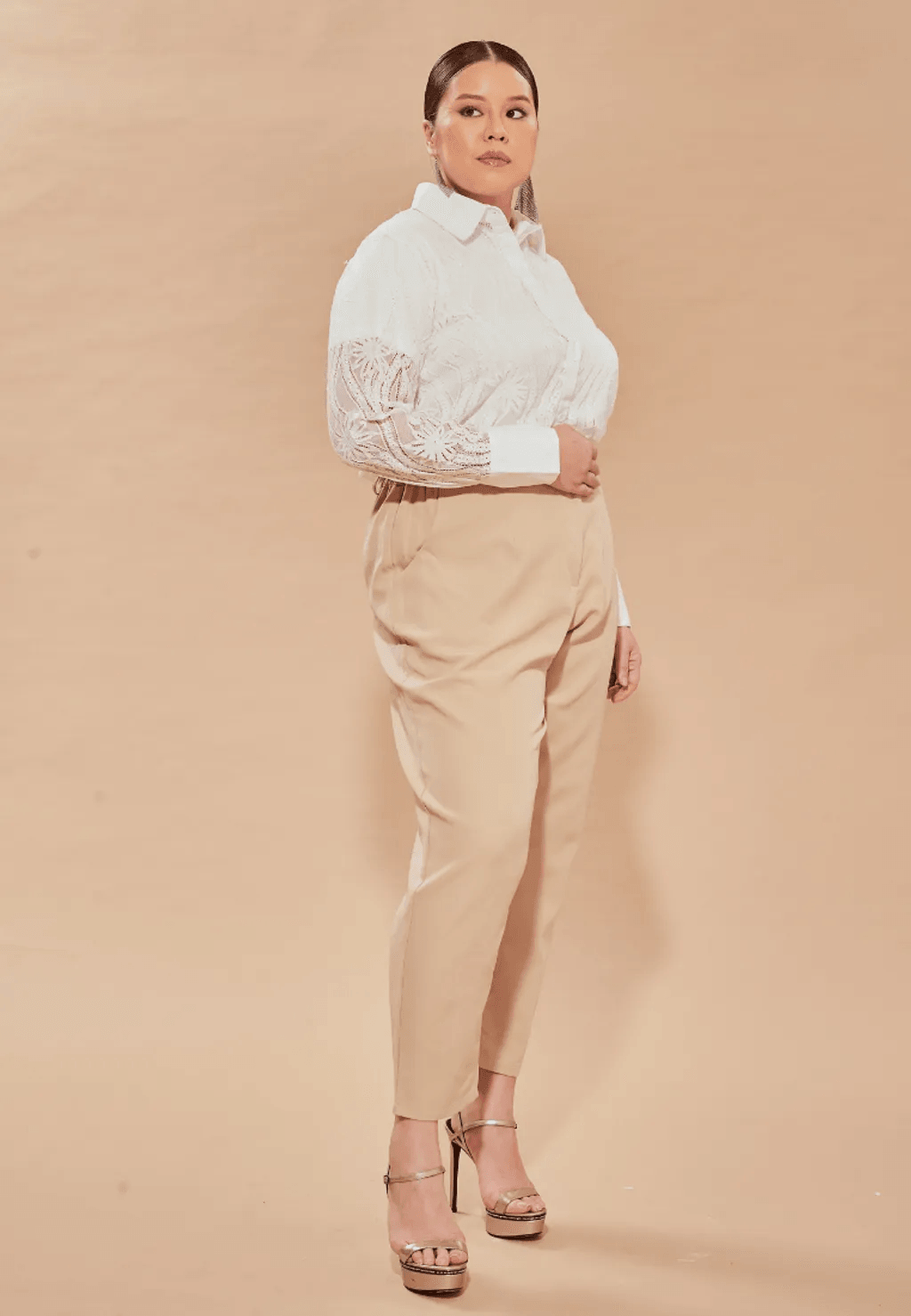 Curva Fabulous - Celana Skinny Tuxedo Pants - Nude Pink Series - CURVA FABULOUS INDONESIA -  - Pants