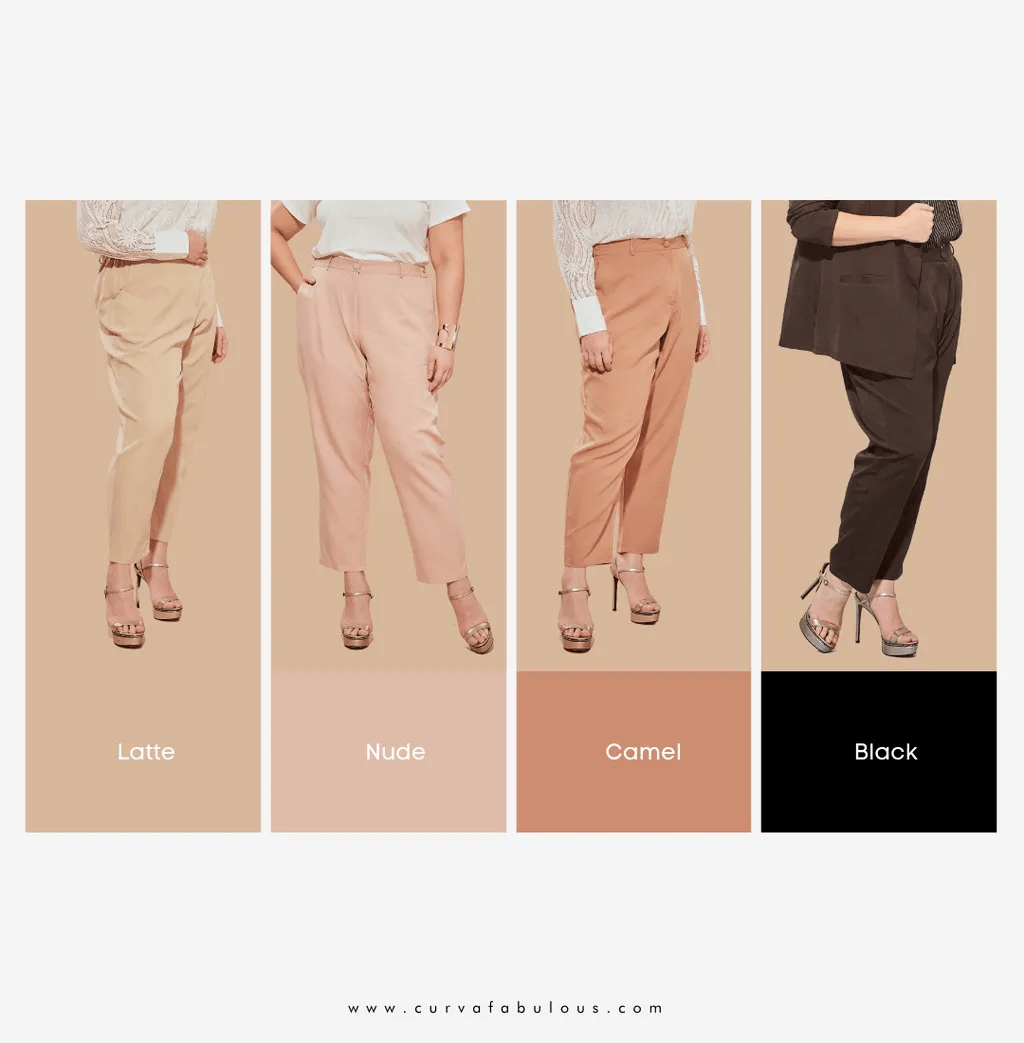 Curva Fabulous - Celana Skinny Tuxedo Pants - Nude Pink Series - CURVA FABULOUS INDONESIA -  - Pants