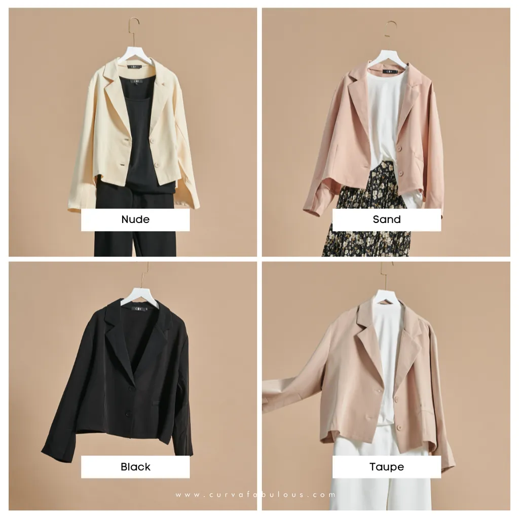 Curva Fabulous - Short Blazer - Nude Series - CURVA FABULOUS INDONESIA - Shirts & Tops