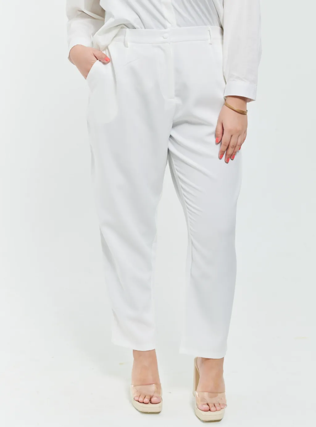 Skinny Tuxedo Pants - Green Palette