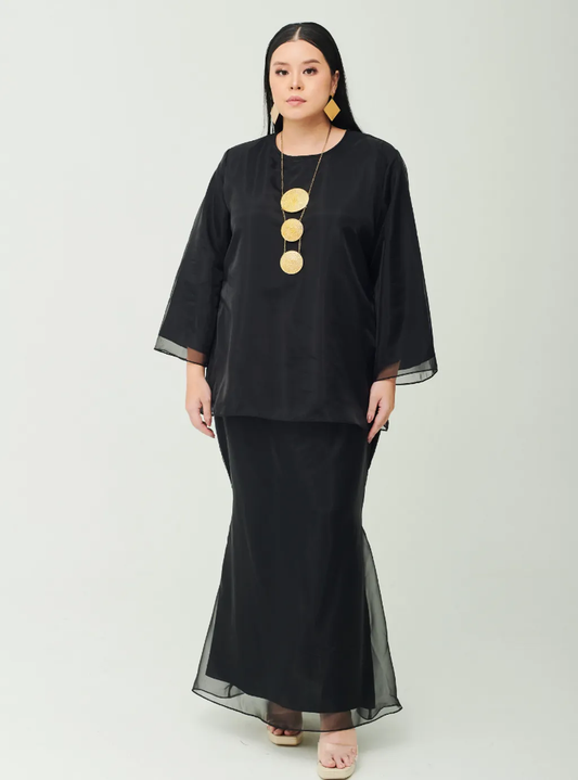 Setelan Tun Aminah Organza Basic Kurung