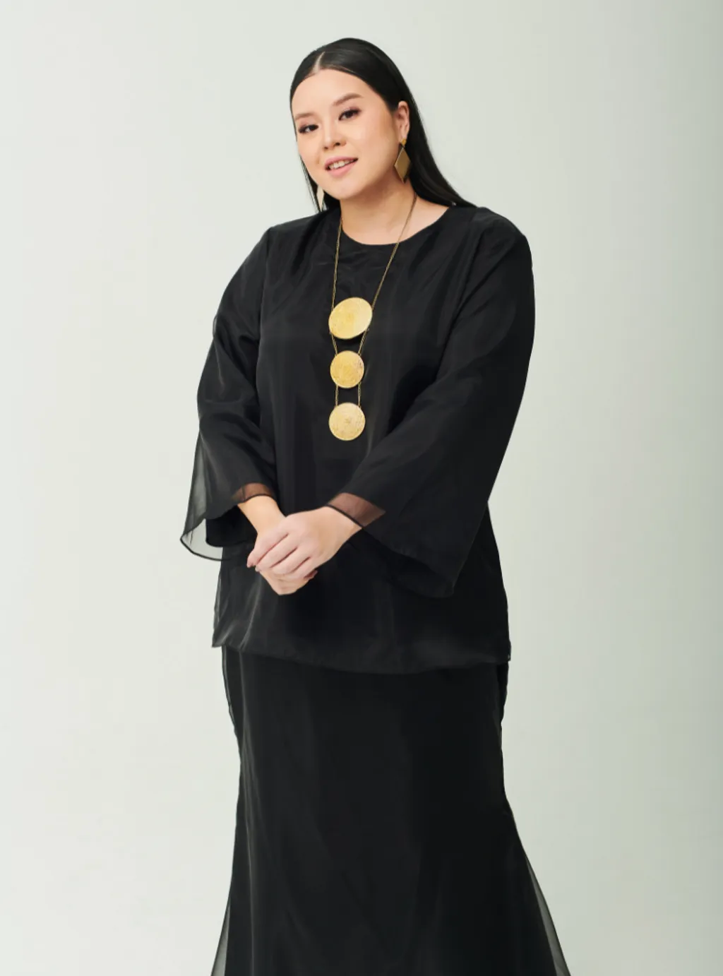 Setelan Tun Aminah Organza Basic Kurung