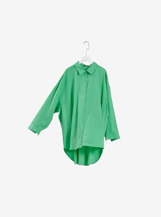Curva Fabulous - Kemeja Dropped Shoulder Oversize Shirt - New Batch Vibrant  Green Series - CURVA FABULOUS INDONESIA - Shirts & Tops