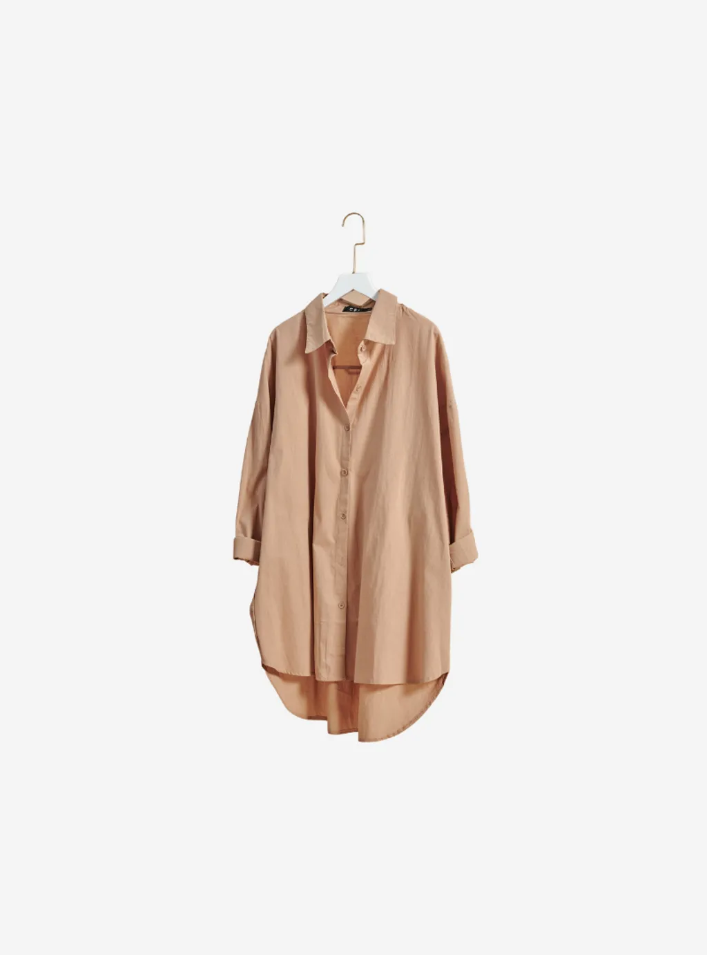 Curva Fabulous - Kemeja Dropped Shoulder Oversize Shirt - Milk Tea Series - CURVA FABULOUS INDONESIA - Shirts & Tops