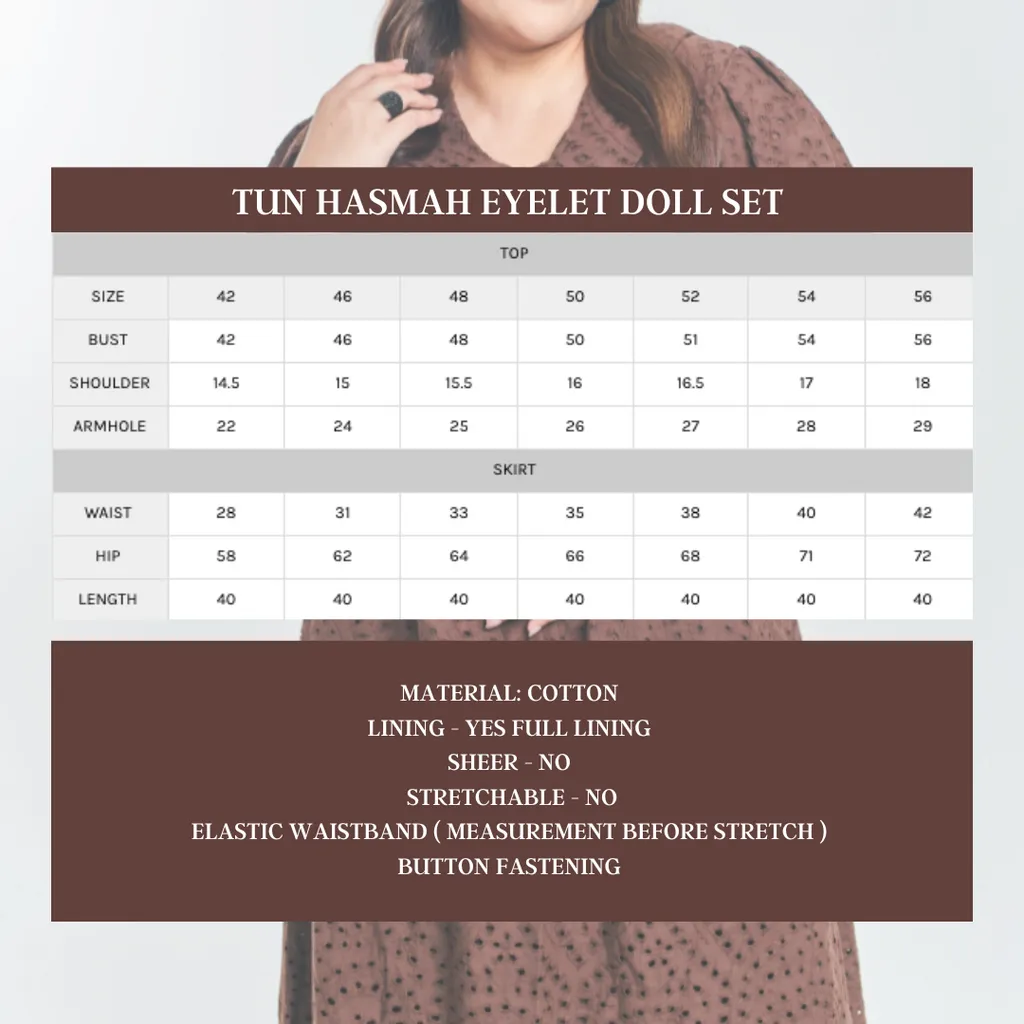 Setelan Tun Hasmah Eyelet Doll