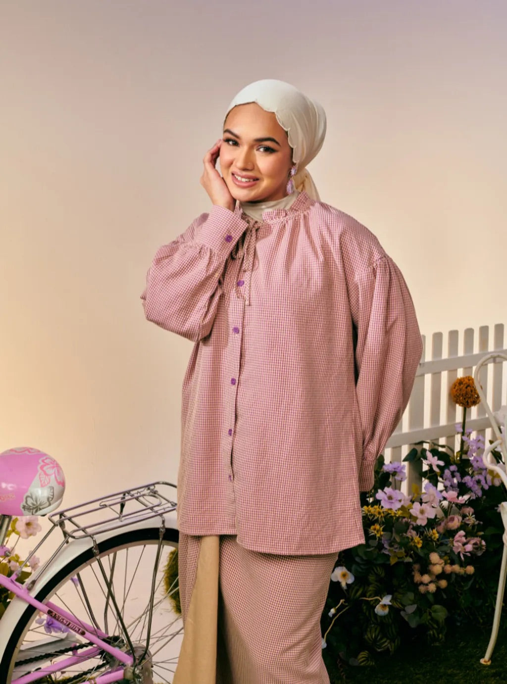 PO TUN ZAHARA RayaGingham Doll Kurung