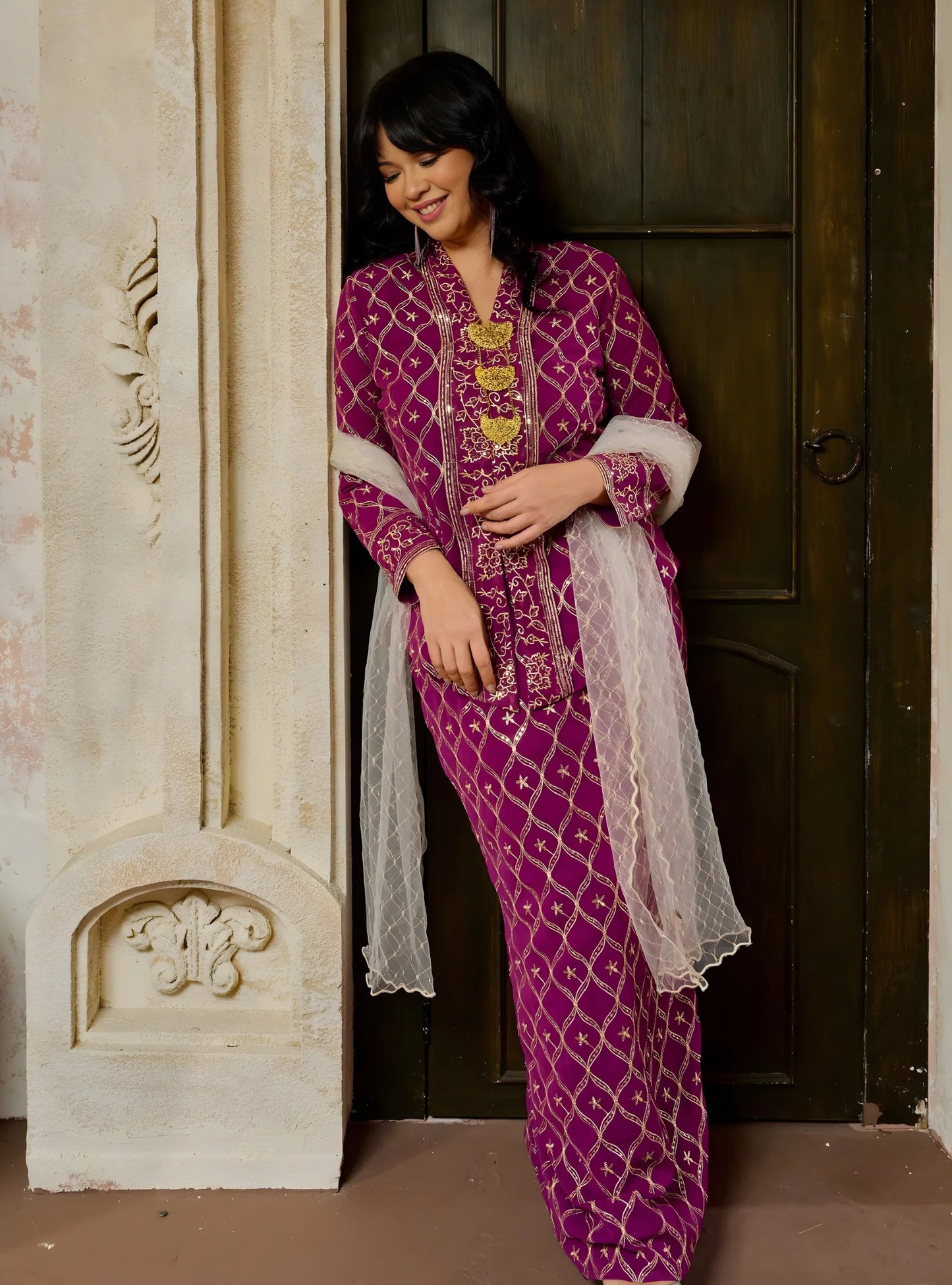 Setelan Seri Cempaka Embroidered Kebaya Kurung