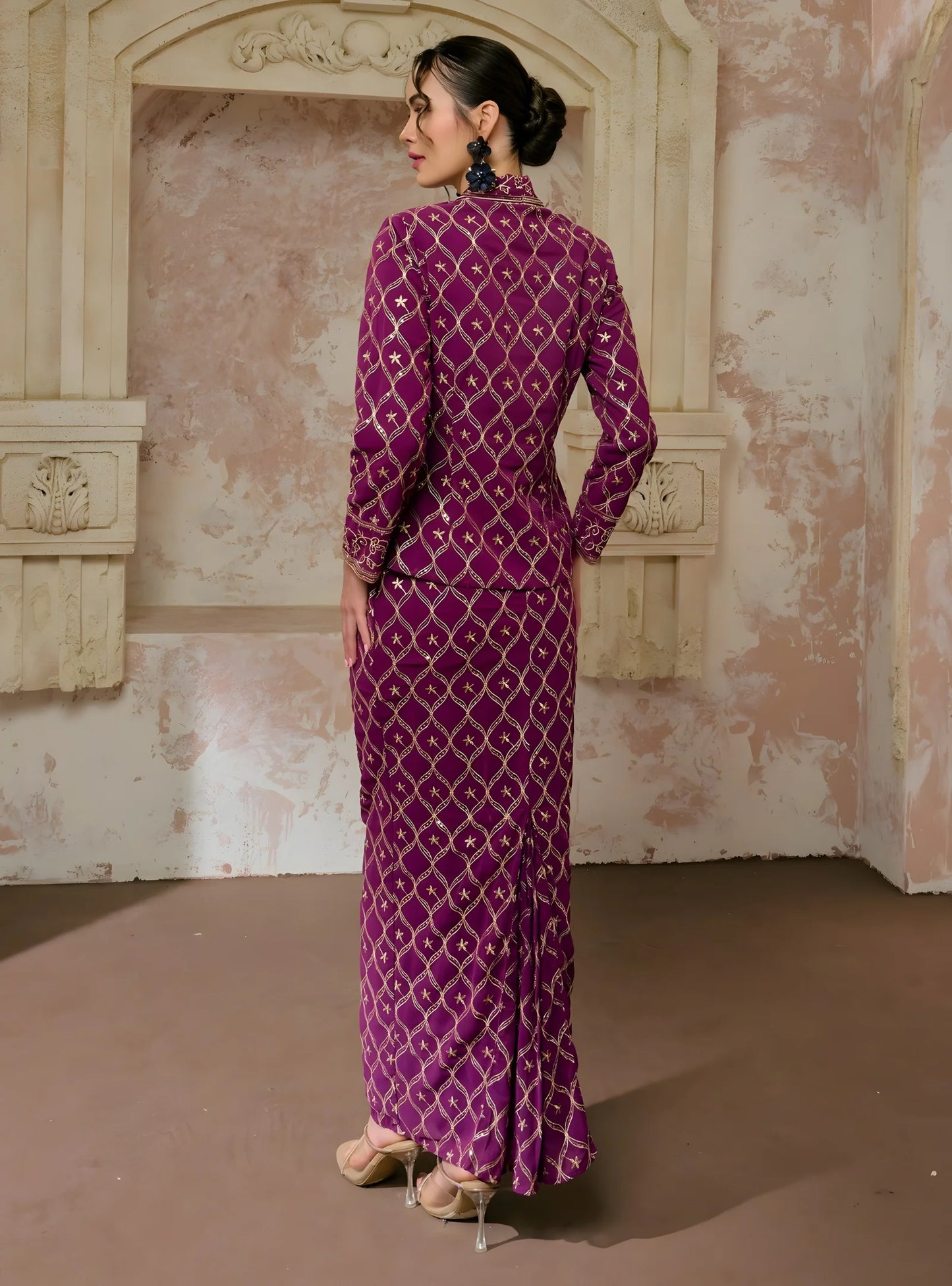 Setelan Seri Cempaka Embroidered Kebaya Kurung