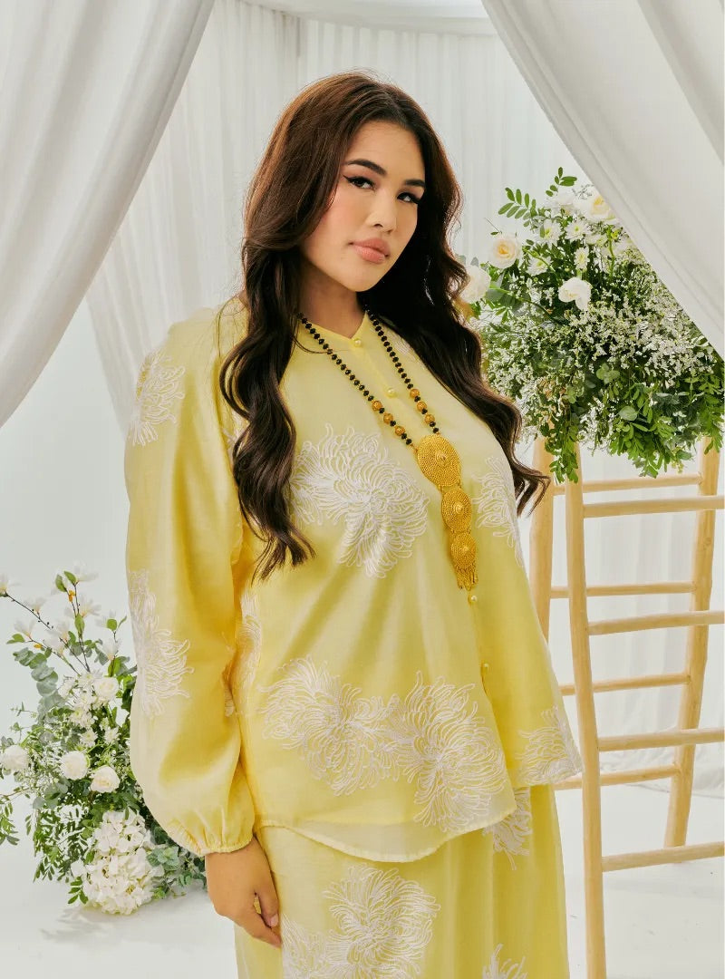 PO TUN IMAN Raya Embroidered Mandarin Kurung