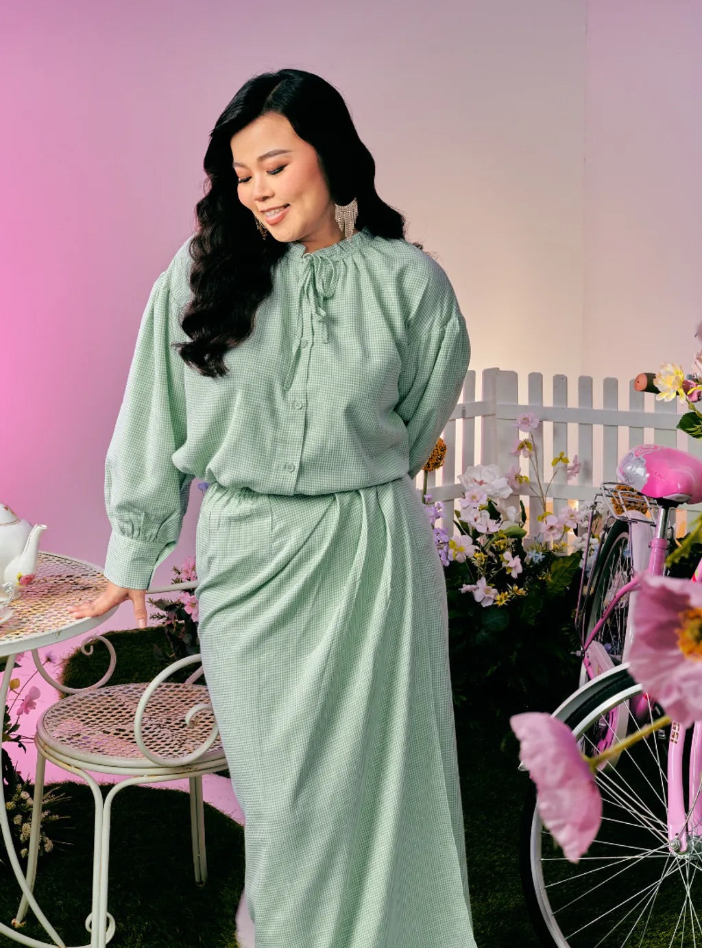 PO TUN ZAHARA RayaGingham Doll Kurung