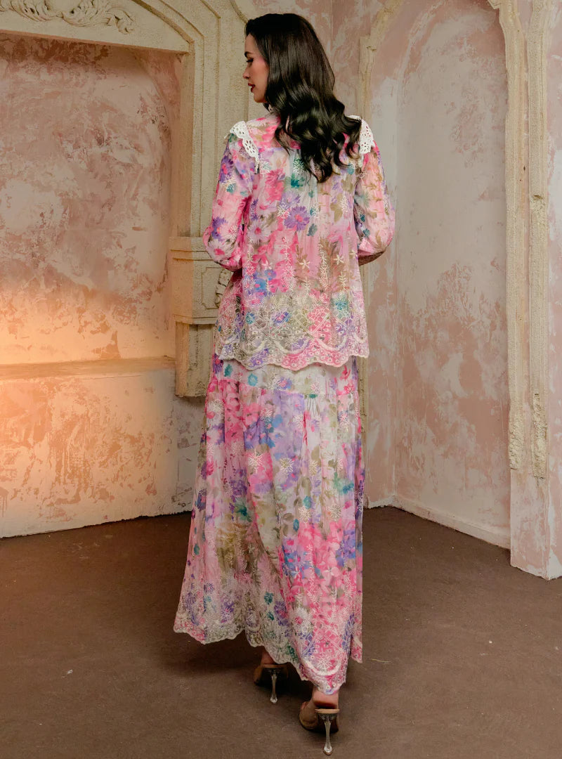 Setelan Leah Floral Ruffled Kurung
