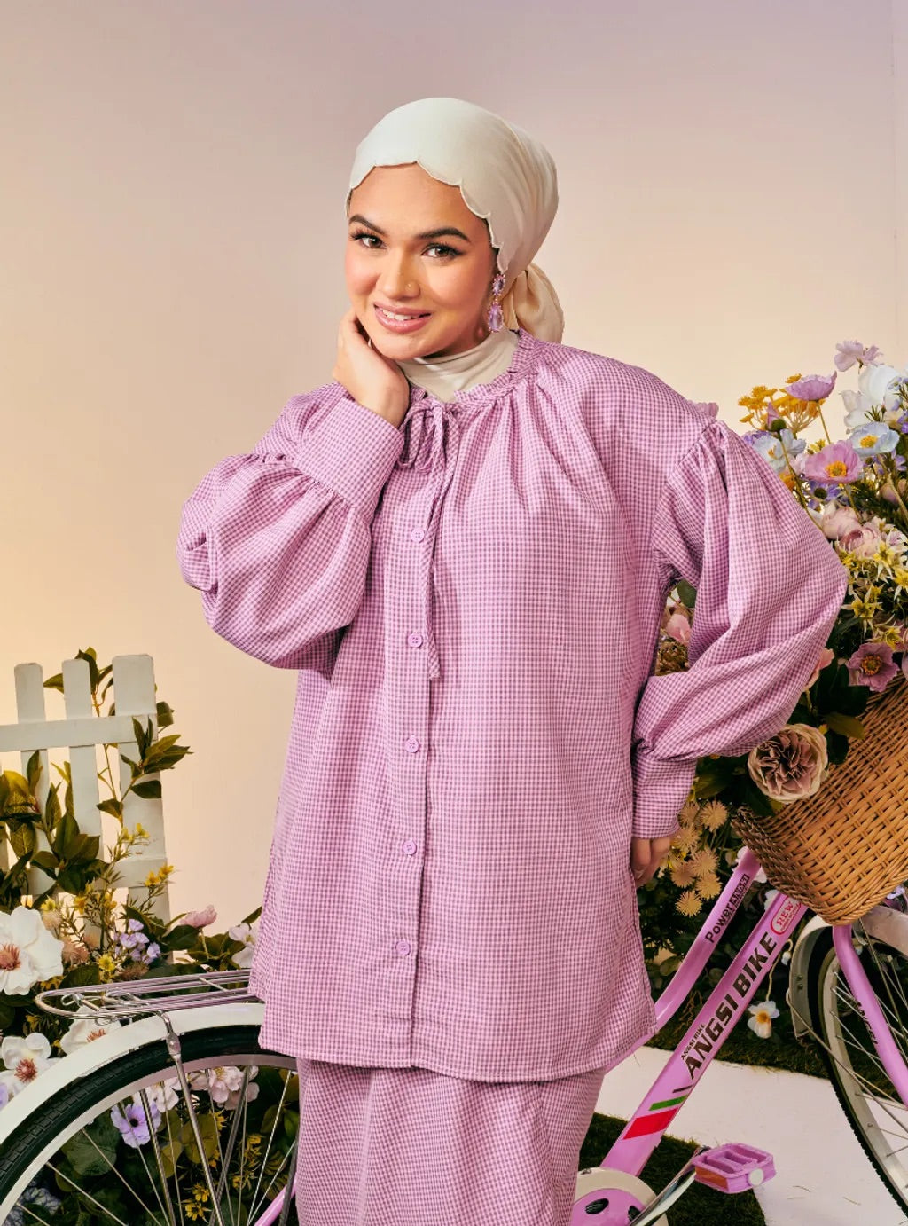 PO TUN ZAHARA RayaGingham Doll Kurung