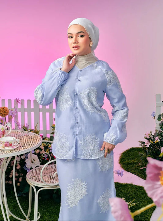 PO TUN IMAN Raya Embroidered Mandarin Kurung