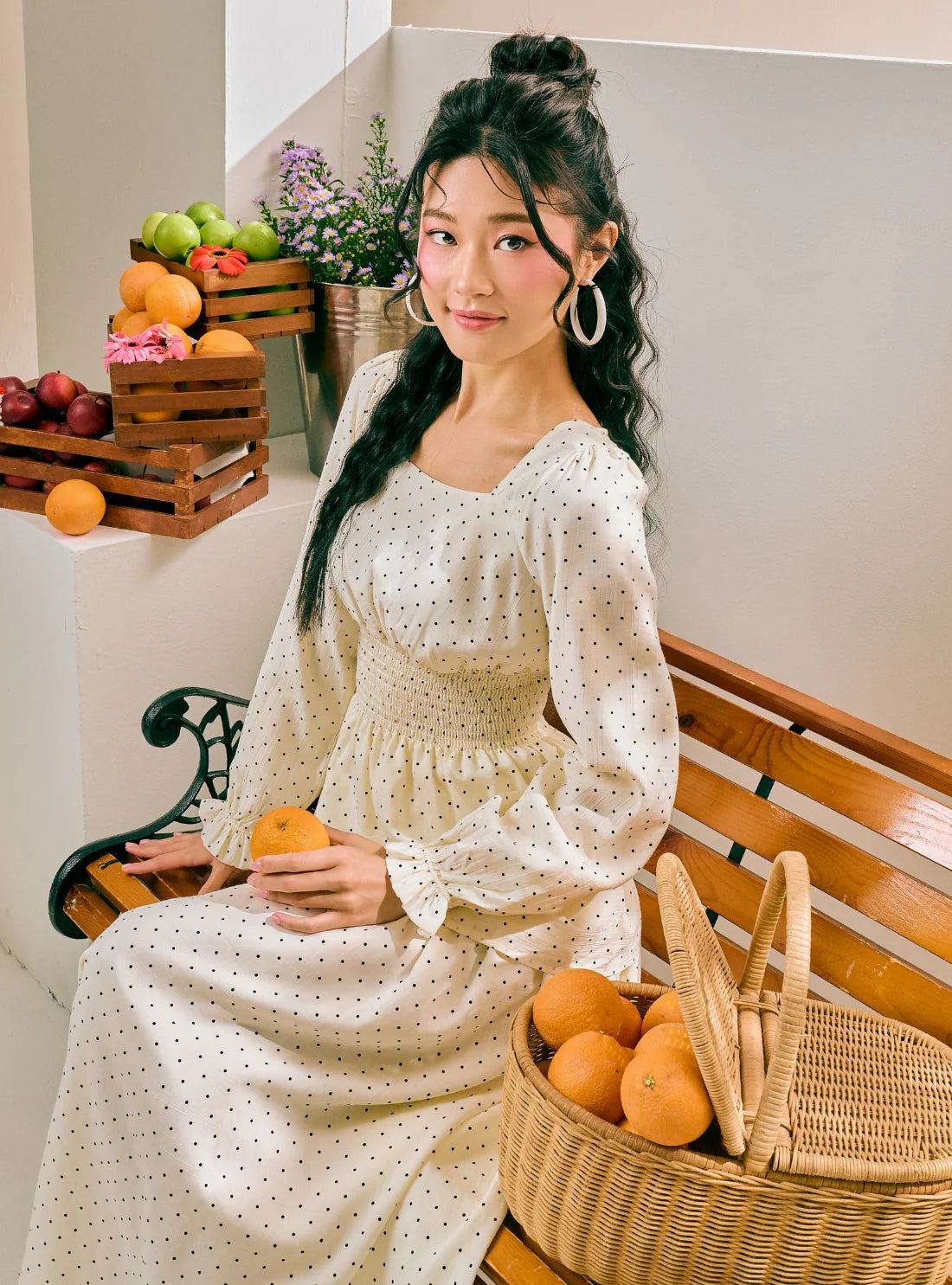 PO Kenna Smocked Peplum Top