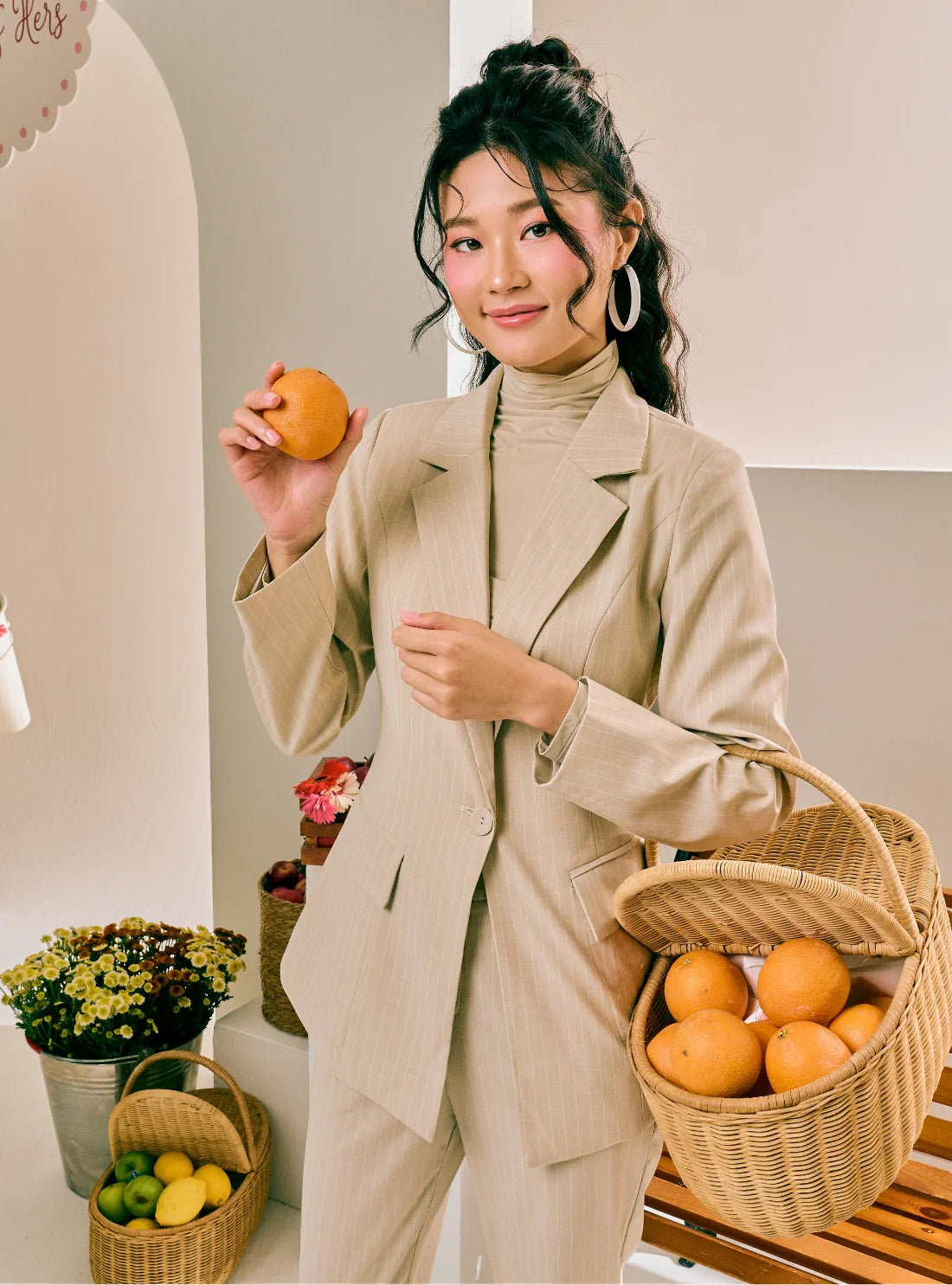 PO Blazer Madison Classic Pinstripe