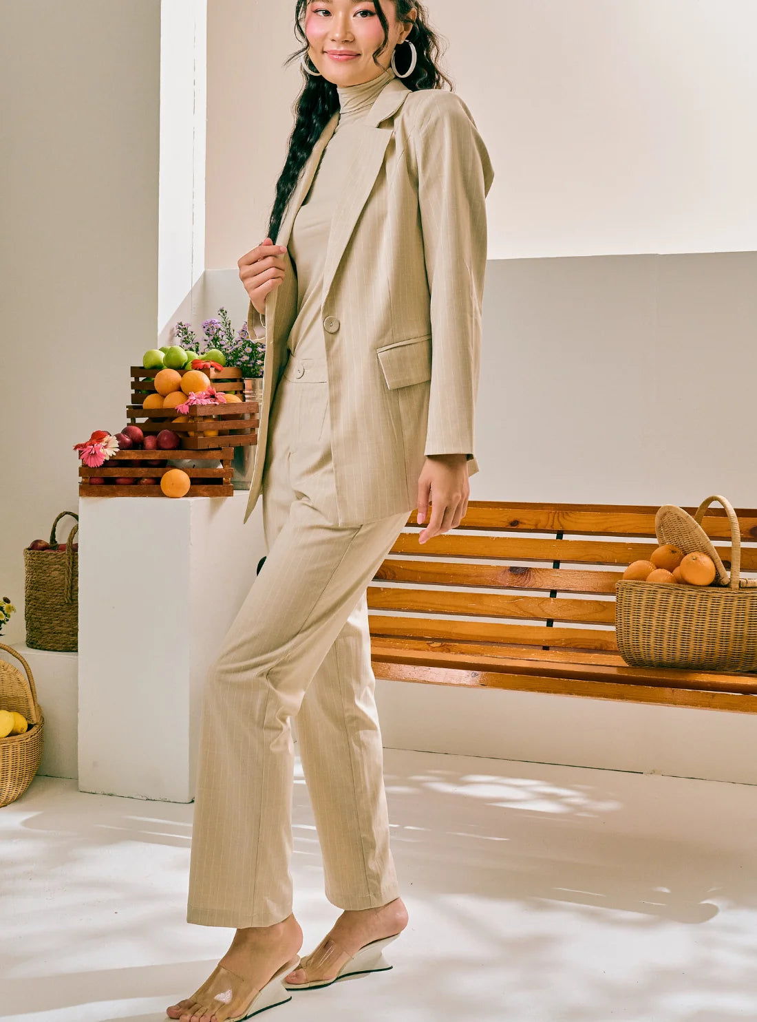 PO Blazer Madison Classic Pinstripe