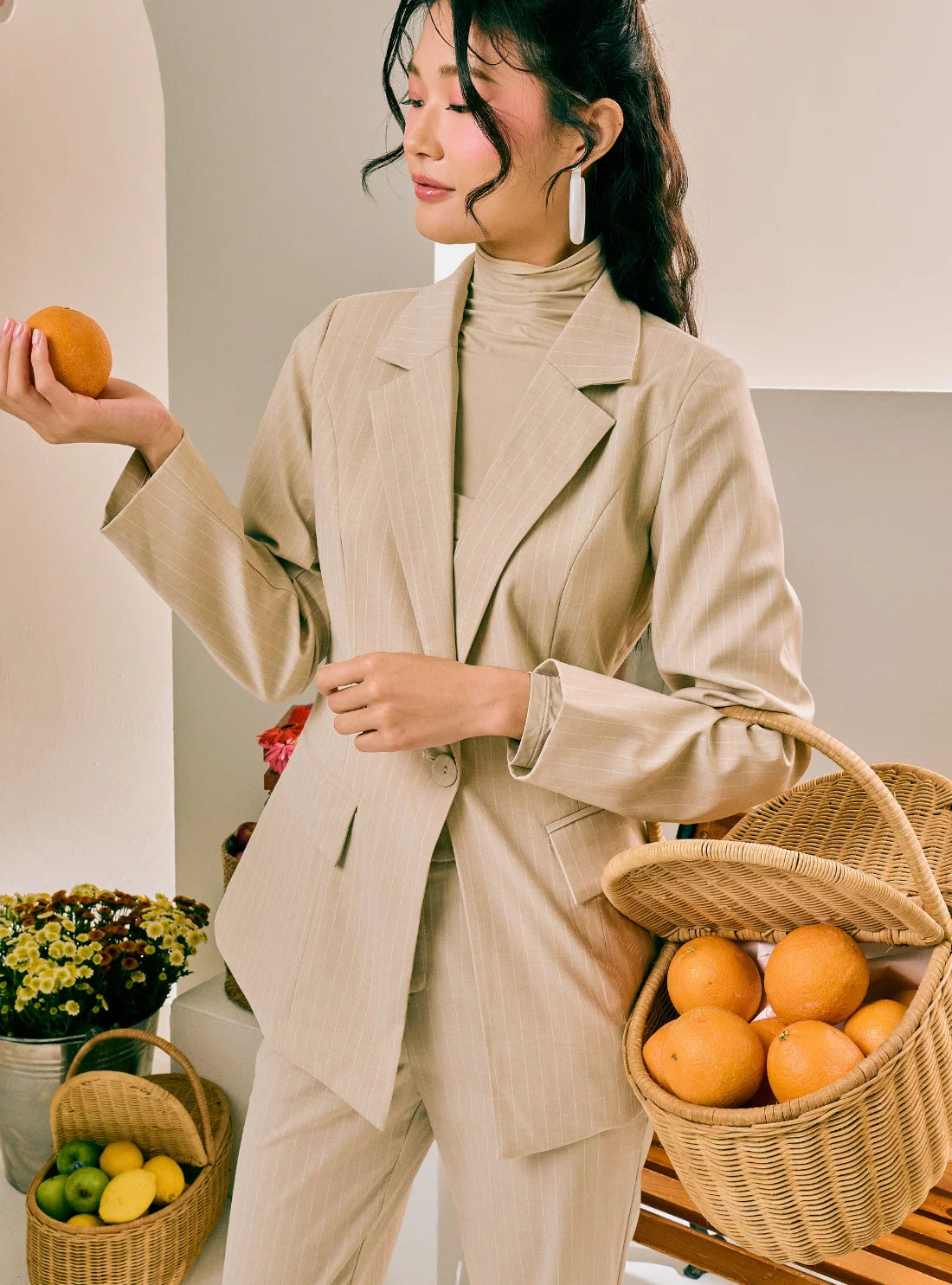 PO Blazer Madison Classic Pinstripe