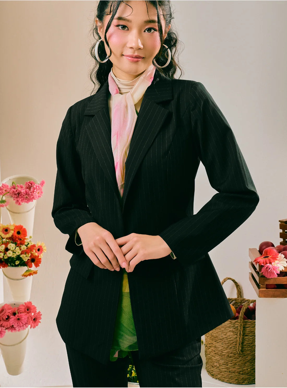 PO Blazer Madison Classic Pinstripe