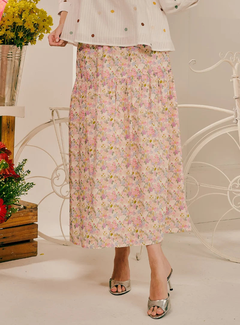 PO Blair A-Line Tiered Skirt