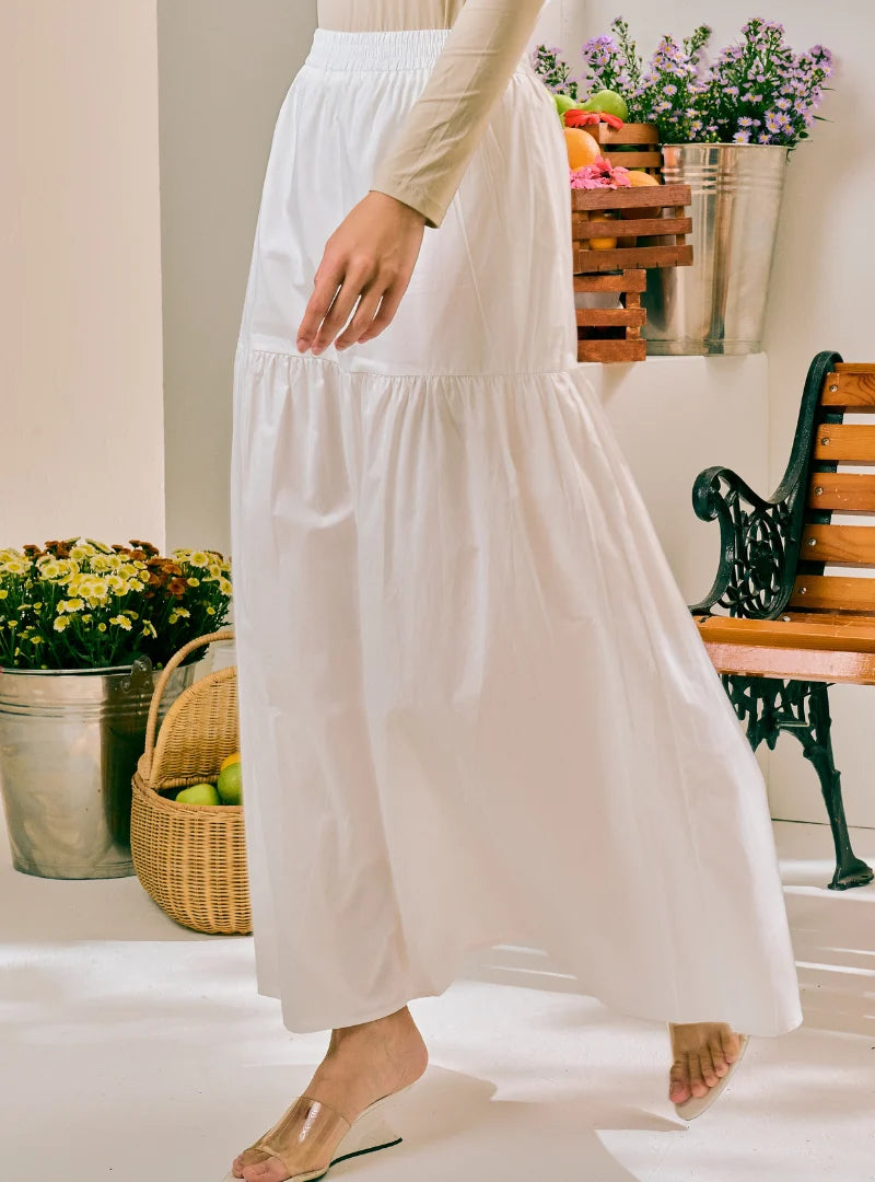 PO Basic A-Line Tiered Skirt