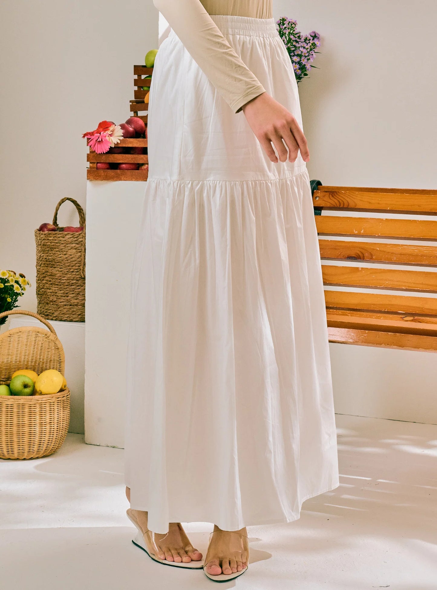 PO Basic A-Line Tiered Skirt