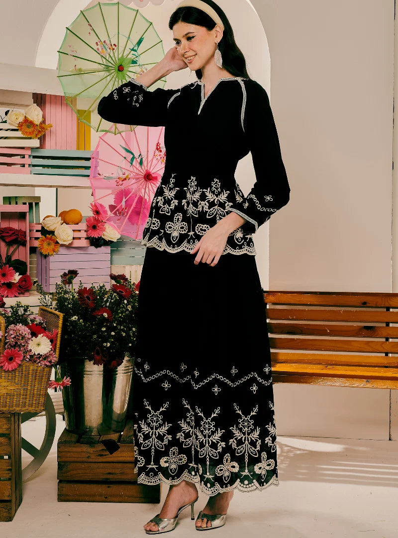 PO Remi Tiered Linen Maxi Skirt