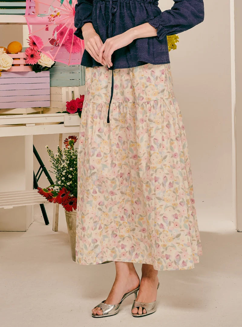 PO Blair A-Line Tiered Skirt