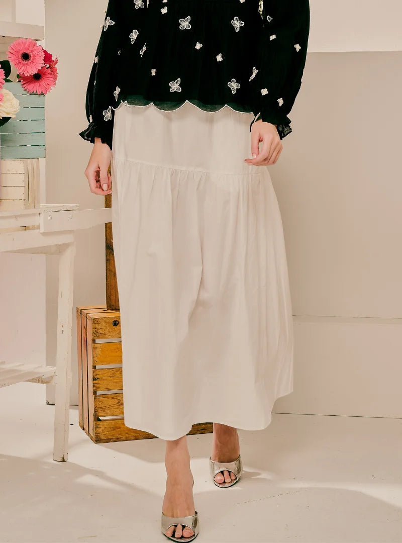 PO Basic A-Line Tiered Skirt