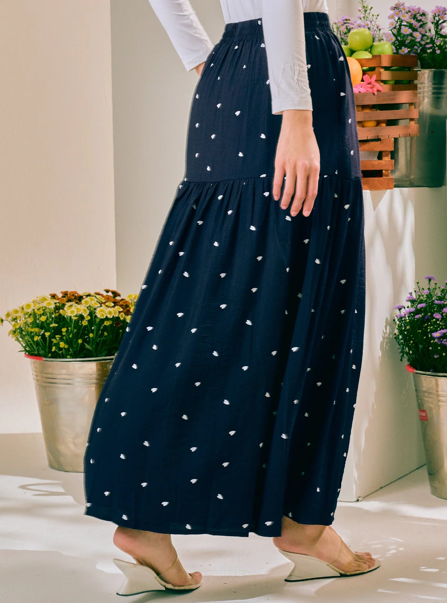 PO Annie Print A-Line Tiered Skirt
