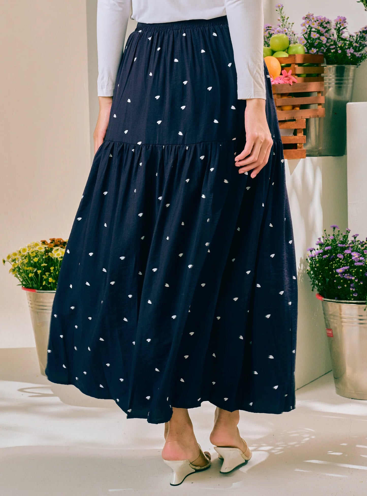 PO Annie Print A-Line Tiered Skirt