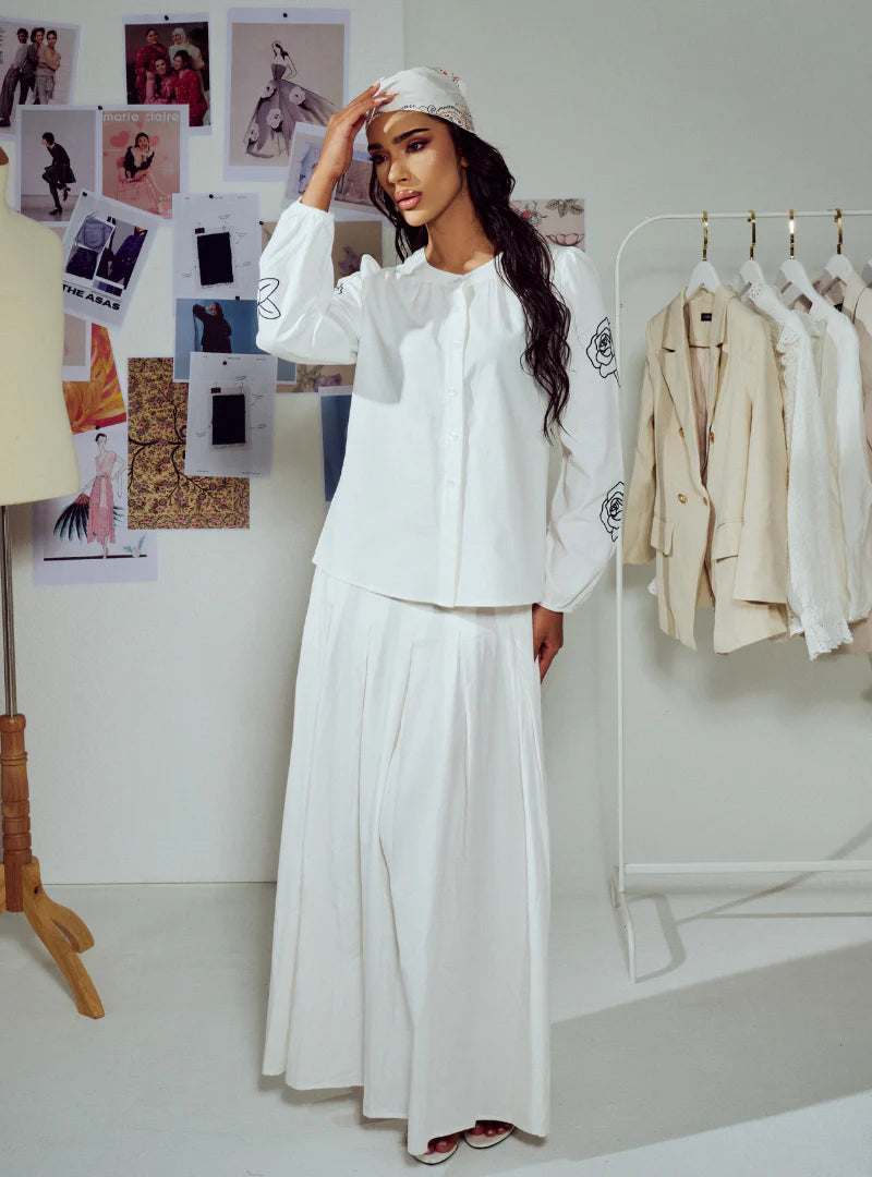 Kemeja Tess Embroidered Button-up Shirt
