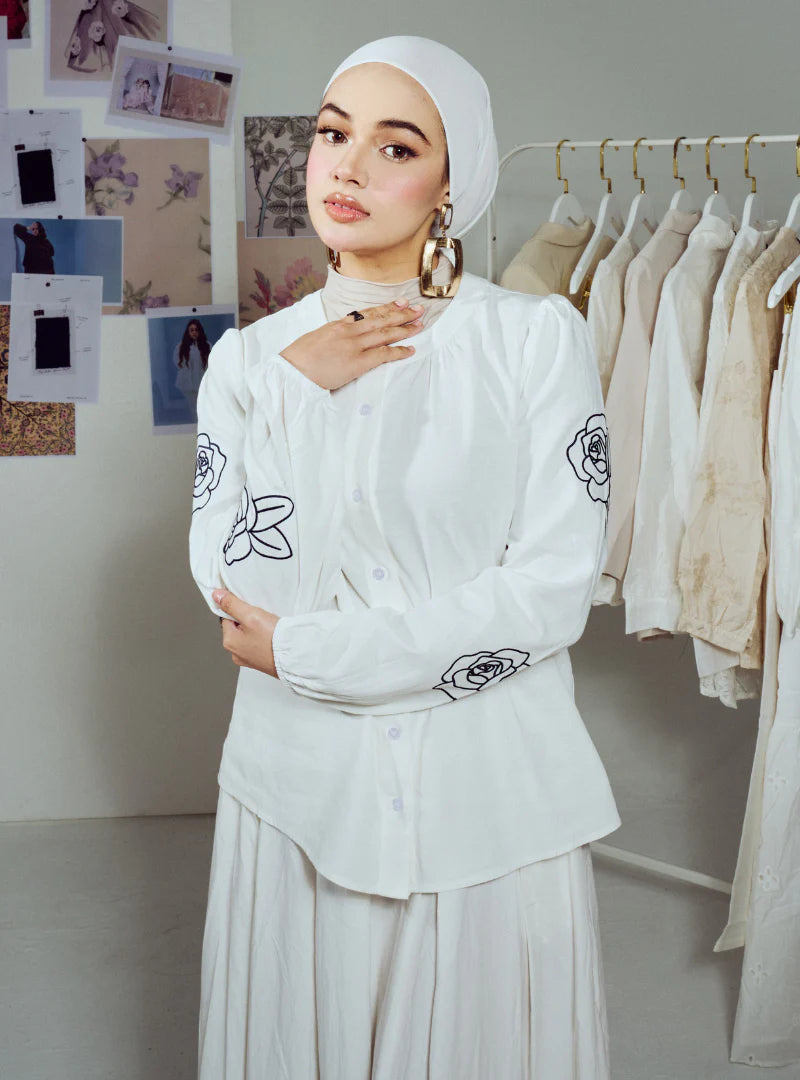 Kemeja Tess Embroidered Button-up Shirt