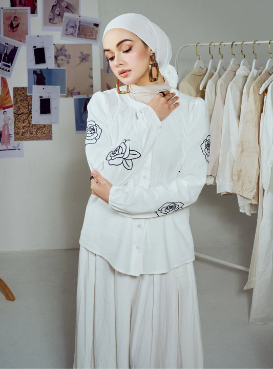 Kemeja Tess Embroidered Button-up Shirt