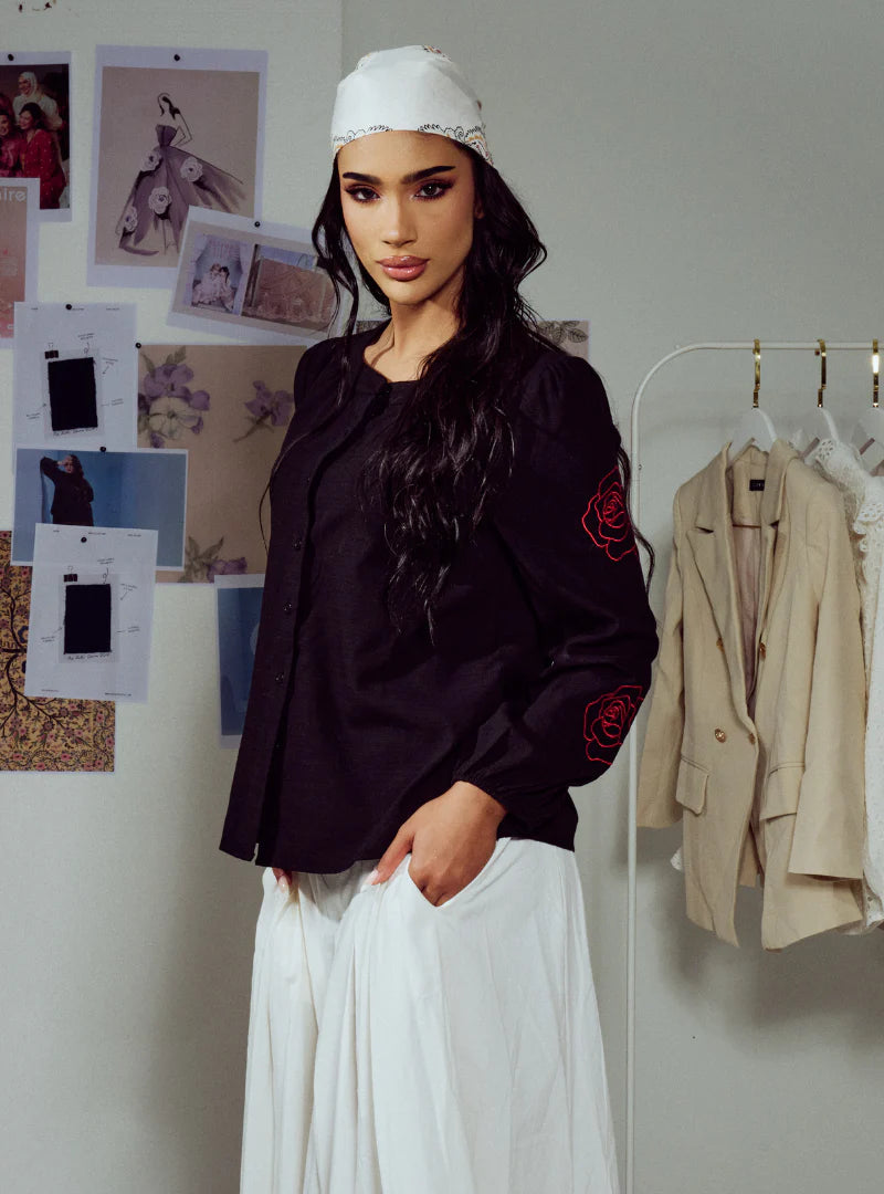 Kemeja Tess Embroidered Button-up Shirt