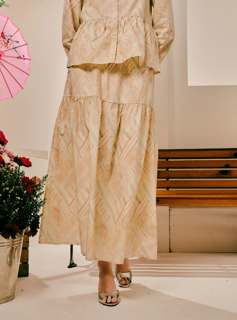 PO Blair A-Line Tiered Skirt