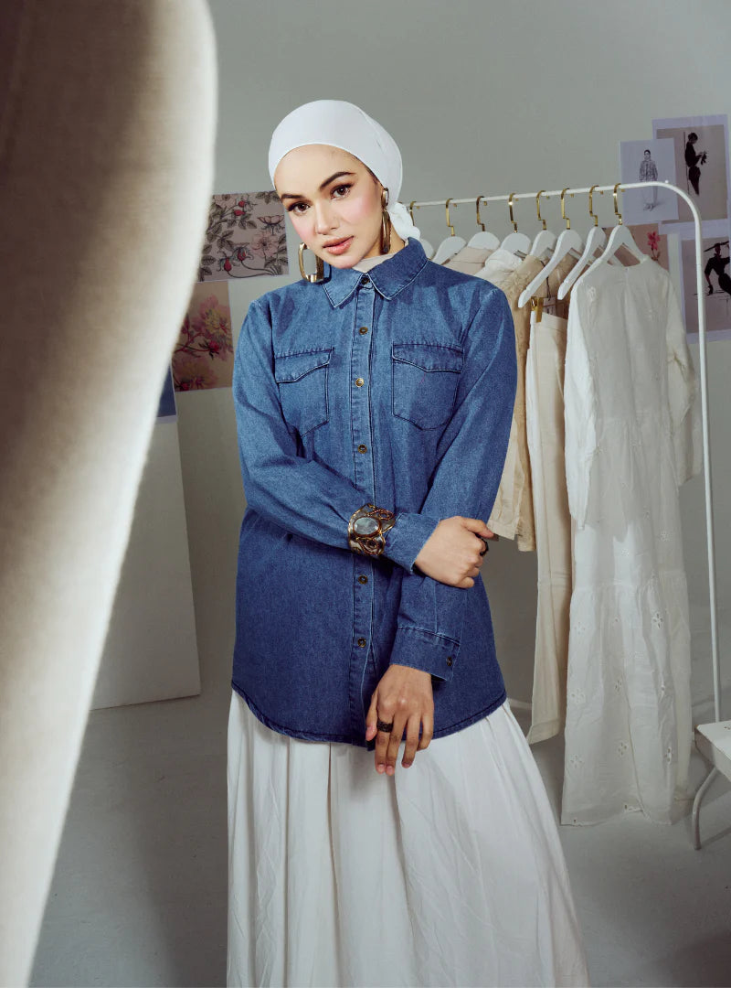 Kemeja Inka Denim Button Down Shirt