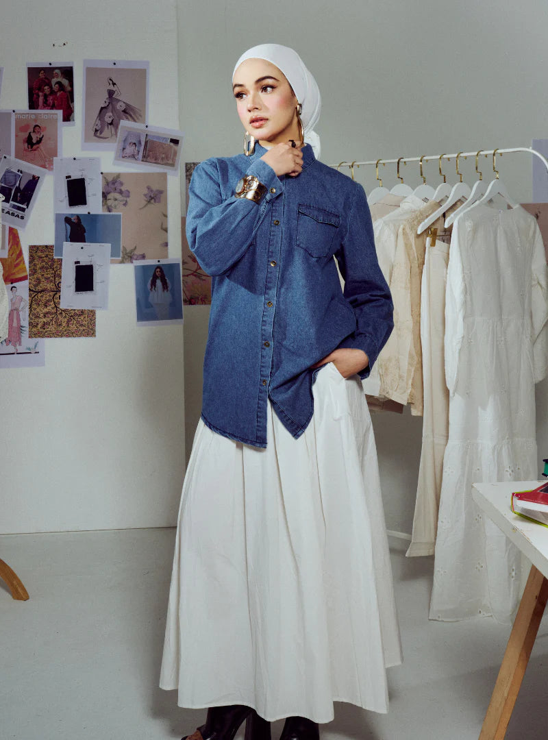 Kemeja Inka Denim Button Down Shirt