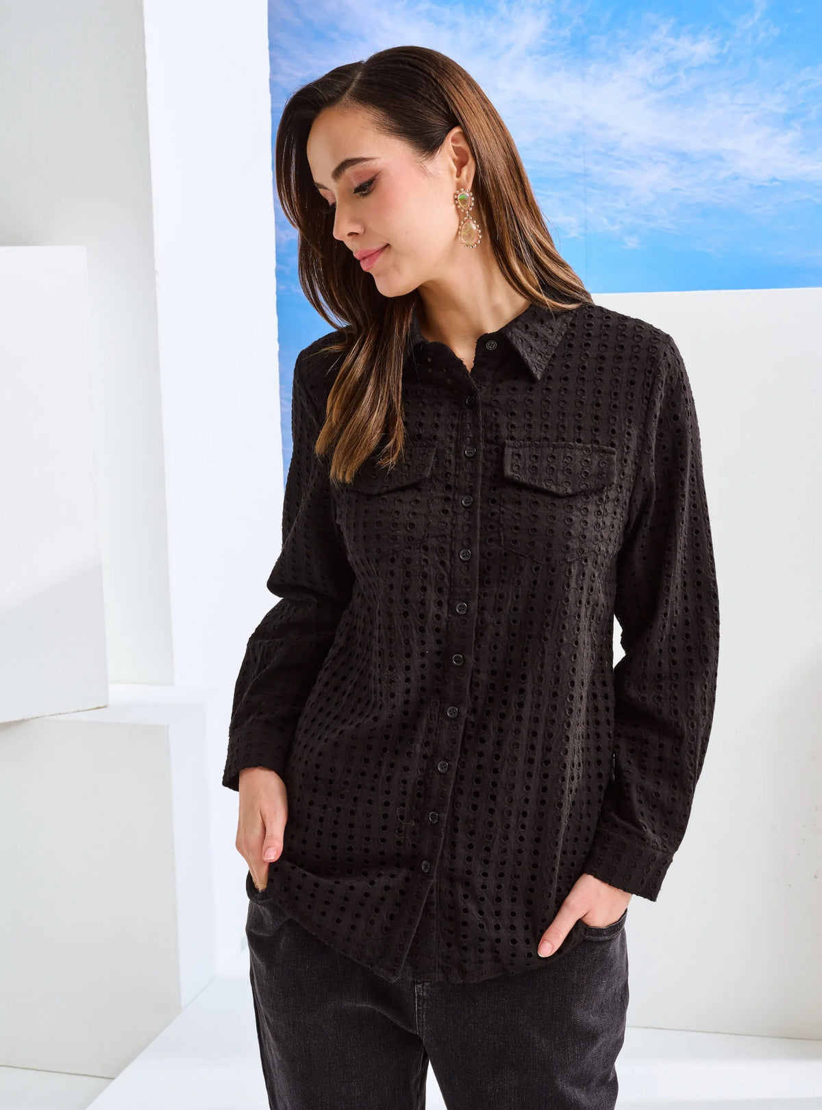 Kemeja Elodie Cotton Eyelet