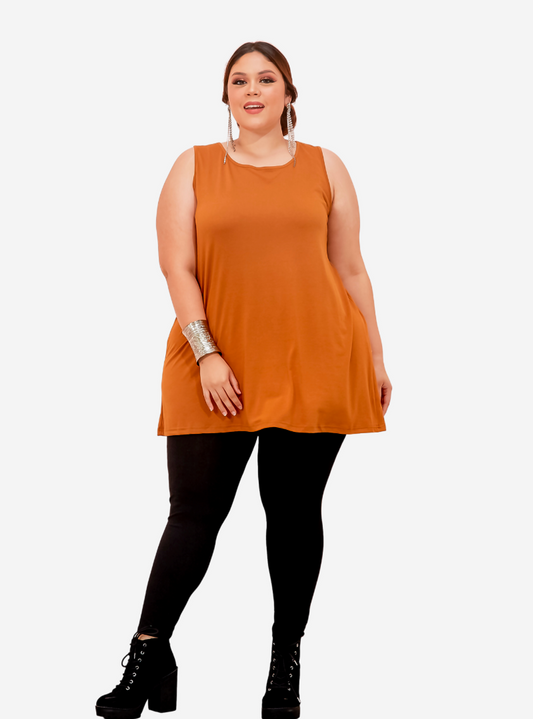 Curva Fabulous - Long Tank Top - At11 - CURVA FABULOUS INDONESIA - Shirts & Tops