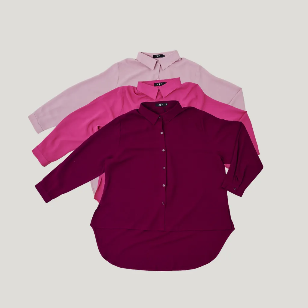 Curva Fabulous - High-Low Crop Shirt - Joy Series - CURVA FABULOUS INDONESIA - Shirts & Tops