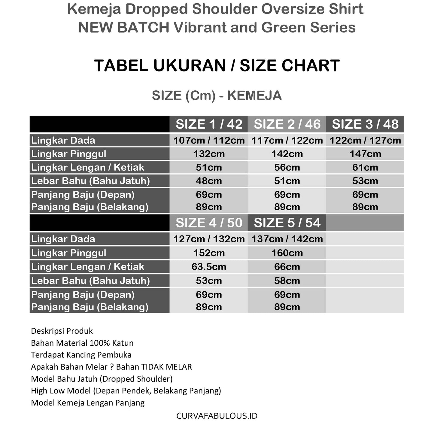 Kemeja Dropped Shoulder Oversize Shirt - New Batch Vibrant  Green Series