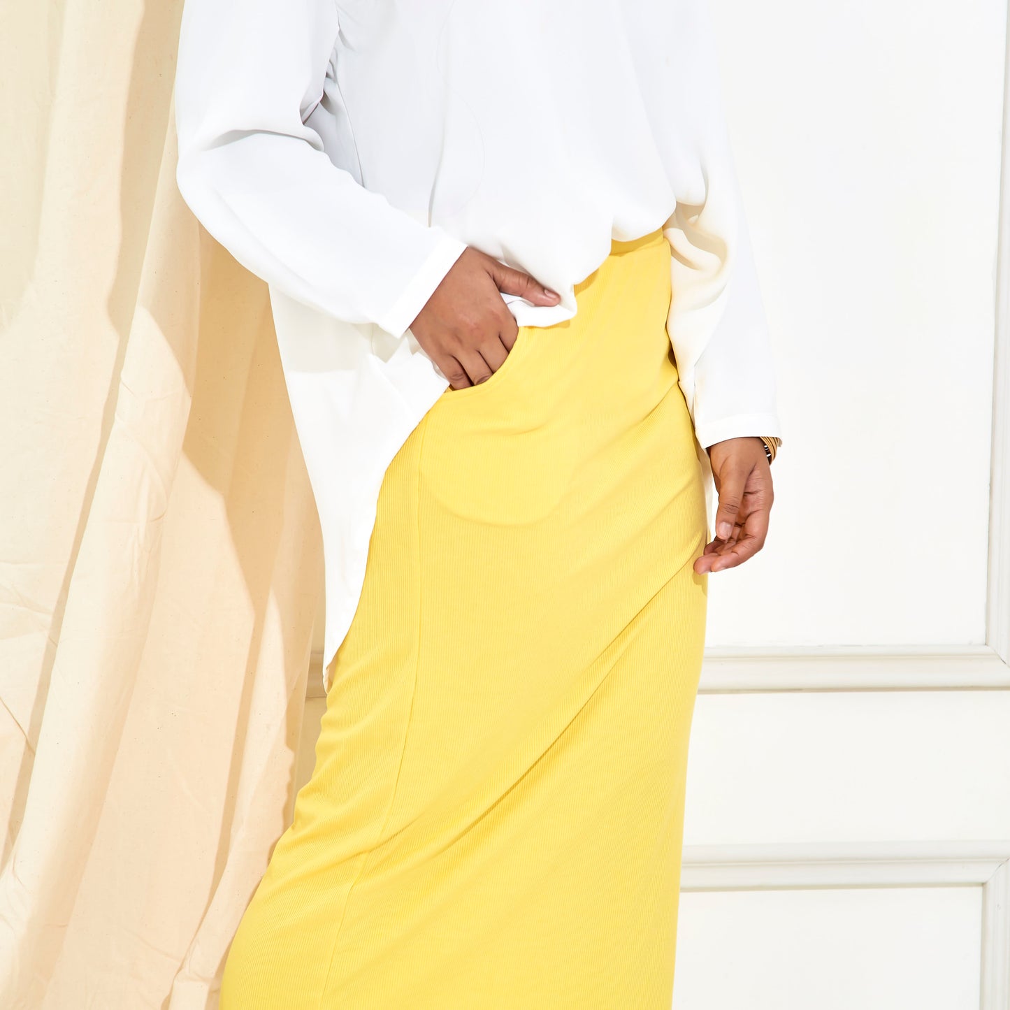 Curva Fabulous - Luna Pencil Skirt - Pastel Series - CURVA FABULOUS INDONESIA - Long Skirts