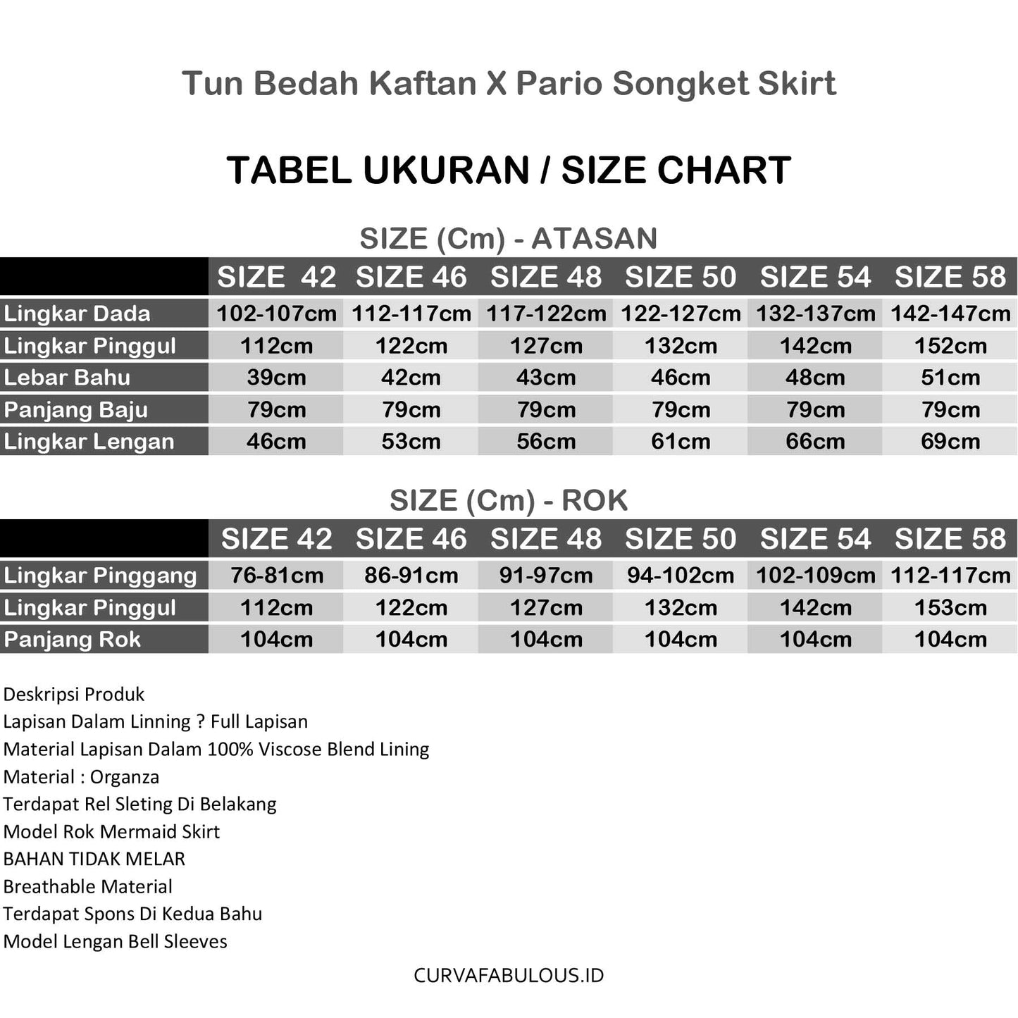 Tun Bedah Kaftan X Pario Skirt